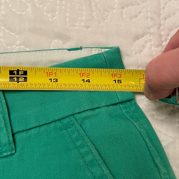 J. Crew Green Cotton Cinco Shorts Size 4 - Picture 6 of 9